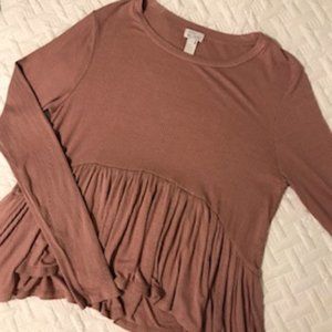 West Of Melrose Rose-Colored Top